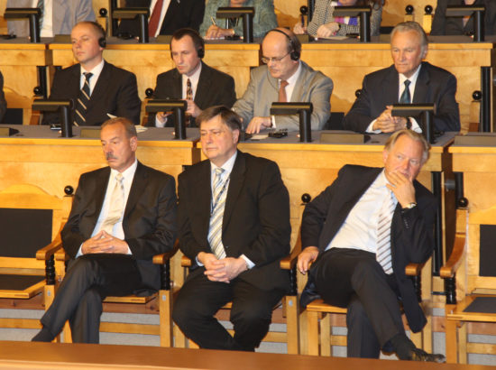 Riigikogu esimees Ene Ergma avas XI Riigikogu 4. istungjärgu, 2008